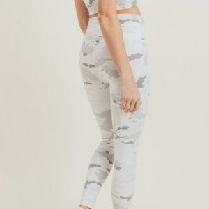 Snow Camo Highwaist Leggings- size L only. Athleisure. Athletics.